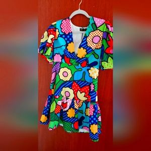 Medium Short Dress Colorful